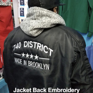 Jacket back embroidery