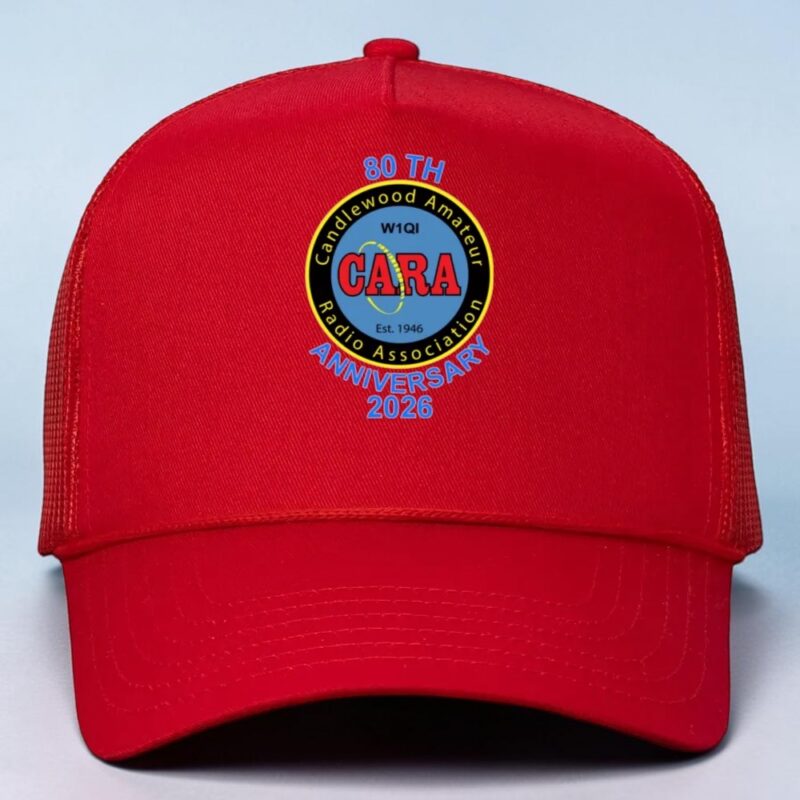 red cara cap with logo
